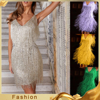 Mgs _ Đầm mùa hè không tay cổ chữ V sâu không tay hở lưng Váy mùa hè gợi cảm cho nữ có viền Sequin khâu váy bút chì Mini mặc câu lạc bộ
