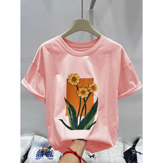 [Hàng có sẵn 100% Cotton] Áo thun nữ cỡ lớn mới Cặp đôi tay ngắn Baju Woman Hàn Quốc Áo thun dáng rộng Perempuan / Lelaki Murah Lengan Áo nam Pendek Wanita Baggy
