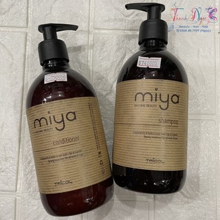 Dầu gội xả phục hồi tóc cao cấp Miya Shampoo Tricol 500mlx2 - TN