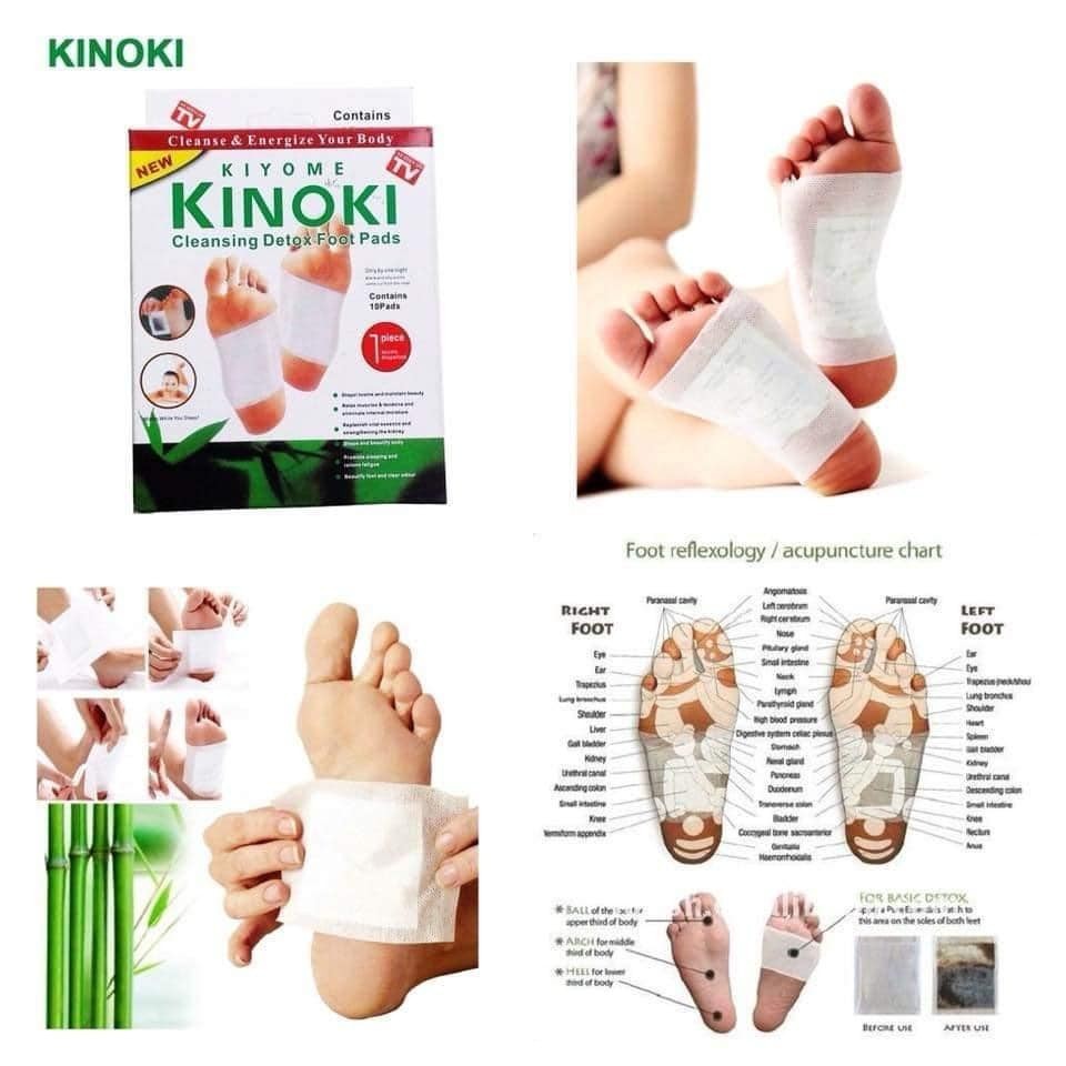 [Rẻ nhất Shopee] Miếng Dán Thải Độc Chân Nhật Bản Kinoki  Giúp Thư Giãn - Giảm Nhức Mỏi, Hôi Chân