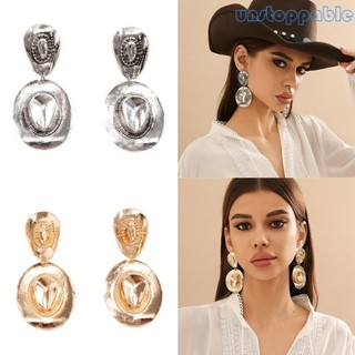 Unstop * Tinh Tế Nắp Kim Loại Charm Ten Bông Tai Tai Tai Đơn Giản Cho Trendsetters