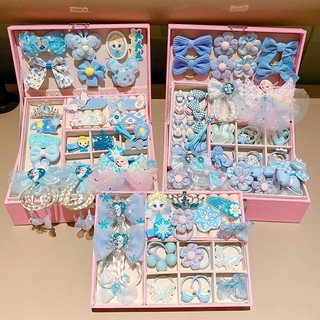 Phụ kiện tóc frozen hộp quà tặng bé gái elsa trang phục phụ kiện bé gái hộp trang sức ngày 6 quà tặng sinh nhật