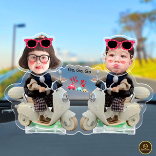 Xe lắc đầu đồ trang trí tùy chỉnh hình đại diện cặp đôi hình ảnh bàn trang trí nội thất xe ô tô ĐH