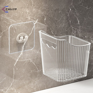 Al Giá đỡ lưu trữ trong suốt Punch Free Treo tường Tổ chức lưu trữ Tủ bếp Hộp lưu trữ mới