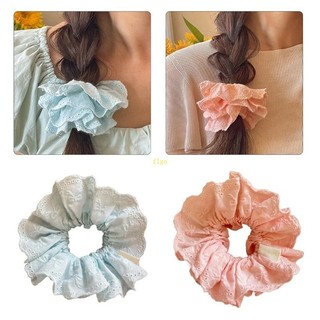 Flgo Hai Lớp Tóc Scrunchies Tinh Tế Lớn Phong Cách Pháp Co Giãn Tóc Scrunchy Bobbles Thích Hợp Cho Nhiều Kiểu Tóc