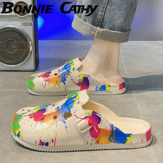 Dép nửa nam mặc dép đế mềm Crocs đế dày đi biển đế dày dép xỏ ngón chân