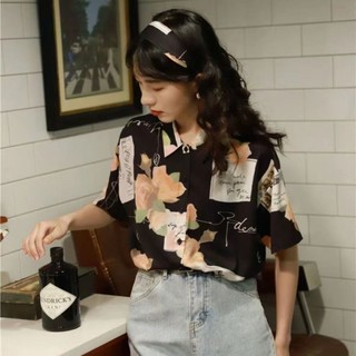 Hawaii Retro Hợp Thời Trang Nam Nữ Thoáng Mát Xu Hướng Mùa Hè In Hình Áo Sơ Mi Nam Nữ Hải Quan Áo Sơ Mi Tay Ngắn Thời Trang Thanh Niên Voan Polo Cổ Hoa Nửa Tay Áo Sơ Mi
