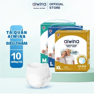 Tã Quần Người Lớn Aiwina Siêu Thấm Hút Size M/L/XL 10 Miếng/Túi