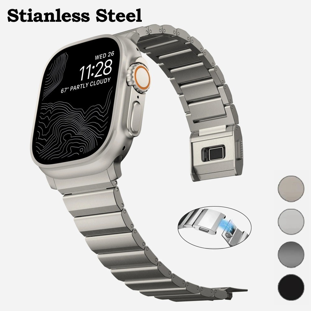 Dây đeo bằng thép không gỉ Tương thích với Apple Watch ultra 2 49mm 44mm 45mm 42mm Iwatch Series 9 8