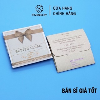 Khăn/Giấy lau bạc, trang sức KT 5x5cm HTJEWELRY sạch đẹp dễ dùng  PH917