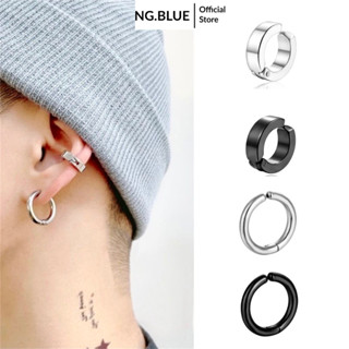 Khuyên tai bông tai hoa kẹp vành nam nữ bạc trơn không cần bấm xỏ lỗ thép titan không gỉ đẹp basic phụ kiên thời trang