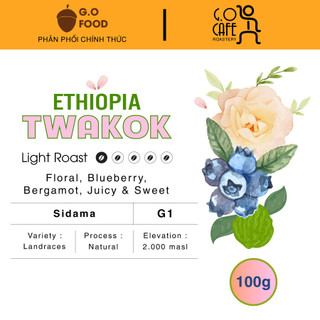 Specialty Coffee, Cà phê đặc sản Ethiopia Sidama Twakok G1 Natural - G.O Cafe Roastery