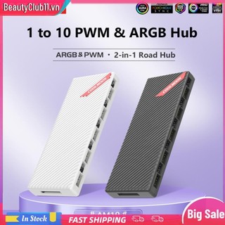 1 đến 10 bộ chia hub pwm & argb sata powered 4pin pwm 3pin argb hub cho quạt ốp lưng