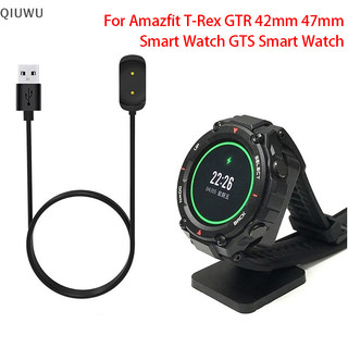 Đồng hồ thông minh qiuwu cáp sạc usb cho amazfit t-rex gtr 42mm 47mm đồng hồ thông minh gts cáp sạc usb phụ kiện dây cáp.