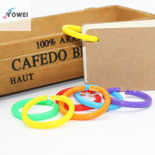 Yowei 20 chiếc vòng tròn rời lá dễ dàng nhẫn sổ tay sách chất kết dính vòng nh