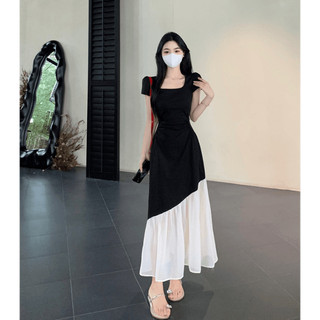 Váy đen trắng phong cách thanh lịch
