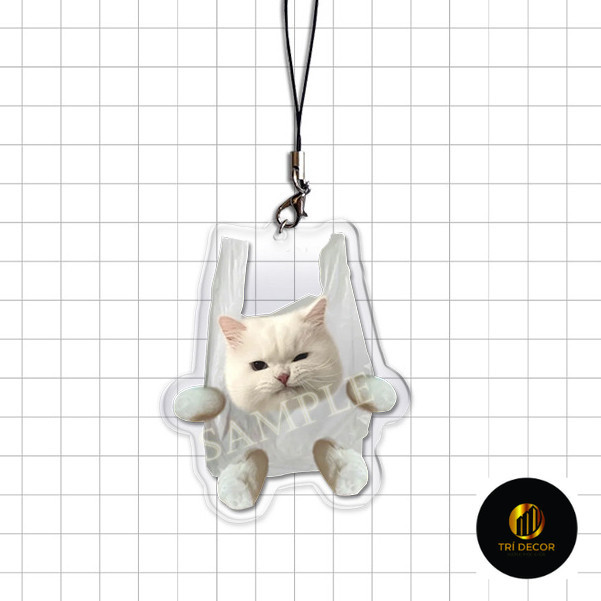 Dây deo điện thoại và móc khóa VOOTREE Mèo con đáng yêu cùng biểu cảm meo meo dễ thương.