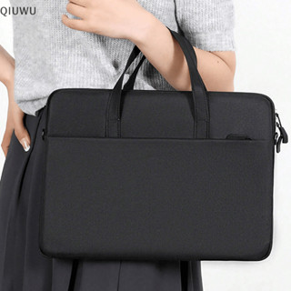 Qiuwu 15.6 Inch Màu Nguyên Chất Siêu Mỏng Túi Xách Laptop Tay Tay Bao Notebook Túi Đeo Vai Cho Lenovo HP Dell Asus Samsung.
