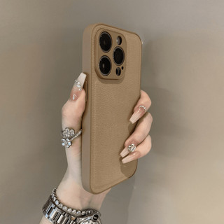 Ốp điện thoại vỗ nhẹ da vải thiều cao cấp cho iPhone15 Pro MAX 14 13 12 11 Pro MAX IXS MAX XR XS Caing camera chống sốc Bảo vệ toàn diện chống rơi bìa lưng cứng