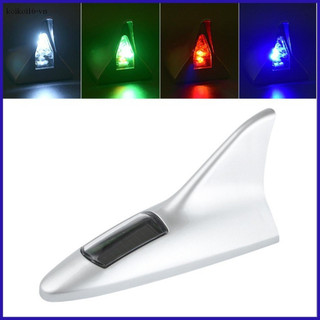 Đa Năng Ô Tô Vây Cá Mập Ăng Ten Năng Lượng Mặt Trời Đèn Flash Ô Tô Cảnh Báo Đuôi Đèn LED Tự Động Trang Trí Ô Tô roppvn