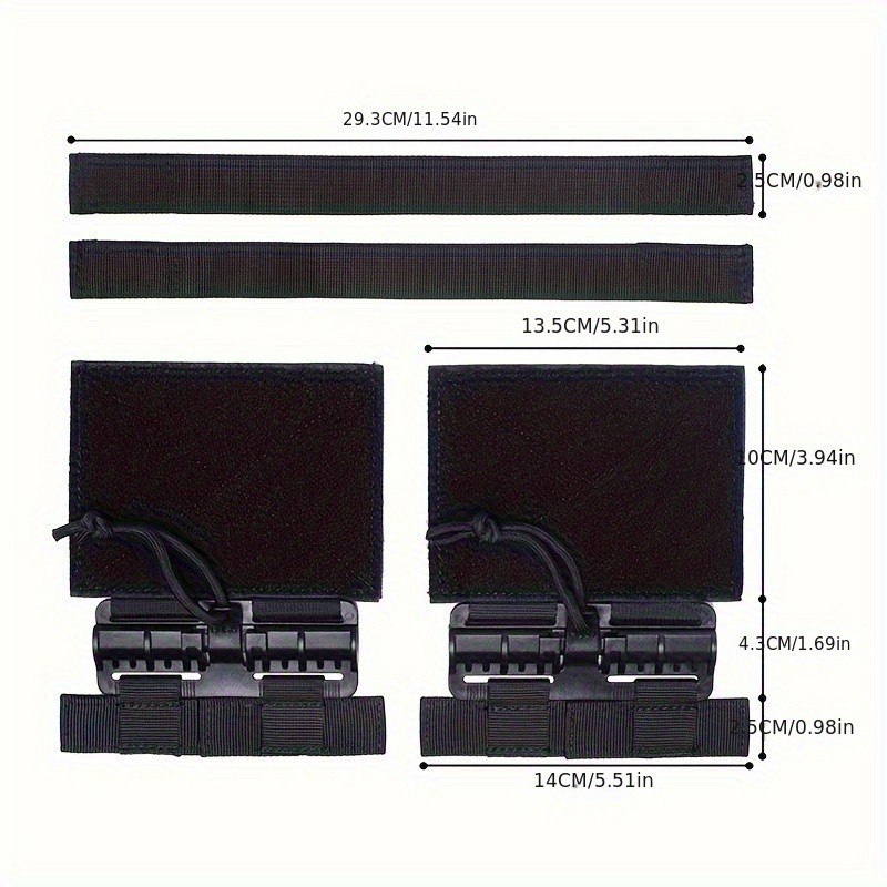 2 gói Molle vest tháo nhanh khóa cài đặt nhanh Molle thắt lưng bên cho áo vest JPC CPC NCP XPC 420