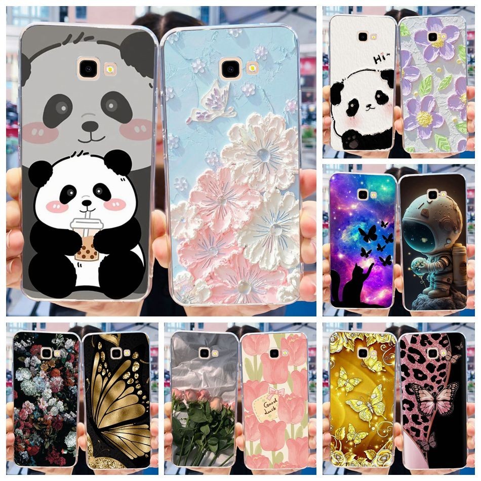 Dành Cho Samsung Galaxy J4 + / J4 Core Vỏ Sơn Hoa Gấu Trúc Dễ Thương Samsung J4 Plus J4 Core SM-J415