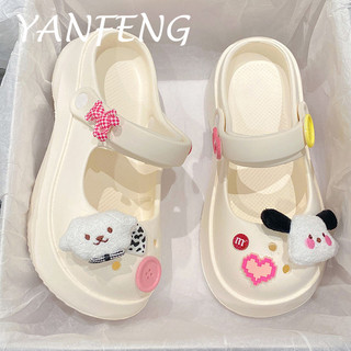 YANFENG  Dép sandal nữ Hở Ngón Đế Dày Có Quai Cài 2024NEW Mùa hè Kiểu Dáng Thời Trang Bảnh bao Tinh tế Siêu nhẹ Đế êm FDL2460XPT 27Z240701