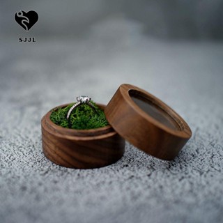 Hộp Nhẫn Bằng Gỗ Tròn Quà Tặng Bông Tai Người Tổ Chức Lễ Cưới Lễ Đính Hôn Đề Nghị Hộp Trình Bày