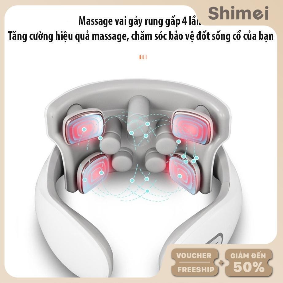 Máy massage cổ vai gáy JT88 chườm ấm hồng ngoại 6 chế độ giúp giảm đau, thư giãn