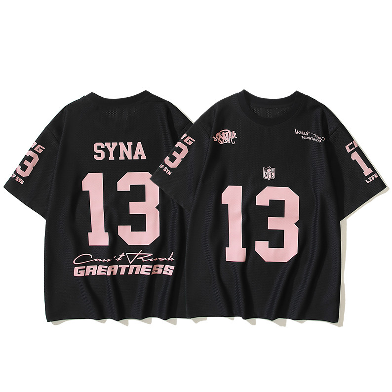 Syna No. 13 Jersey Tay Ngắn Nam Lưới Nhanh Khô Thoáng Khí Bóng Rổ Áo Thun Thể Thao Jersey