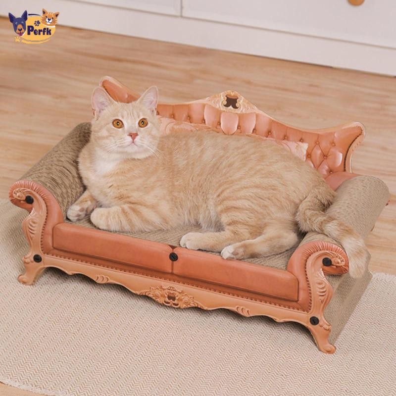 Perfk Cat Scratcher Sofa Giường, Scratching Lounge Cho Mèo Trong Nhà Nghỉ Mèo Lounge Chắc Chắn Sang 