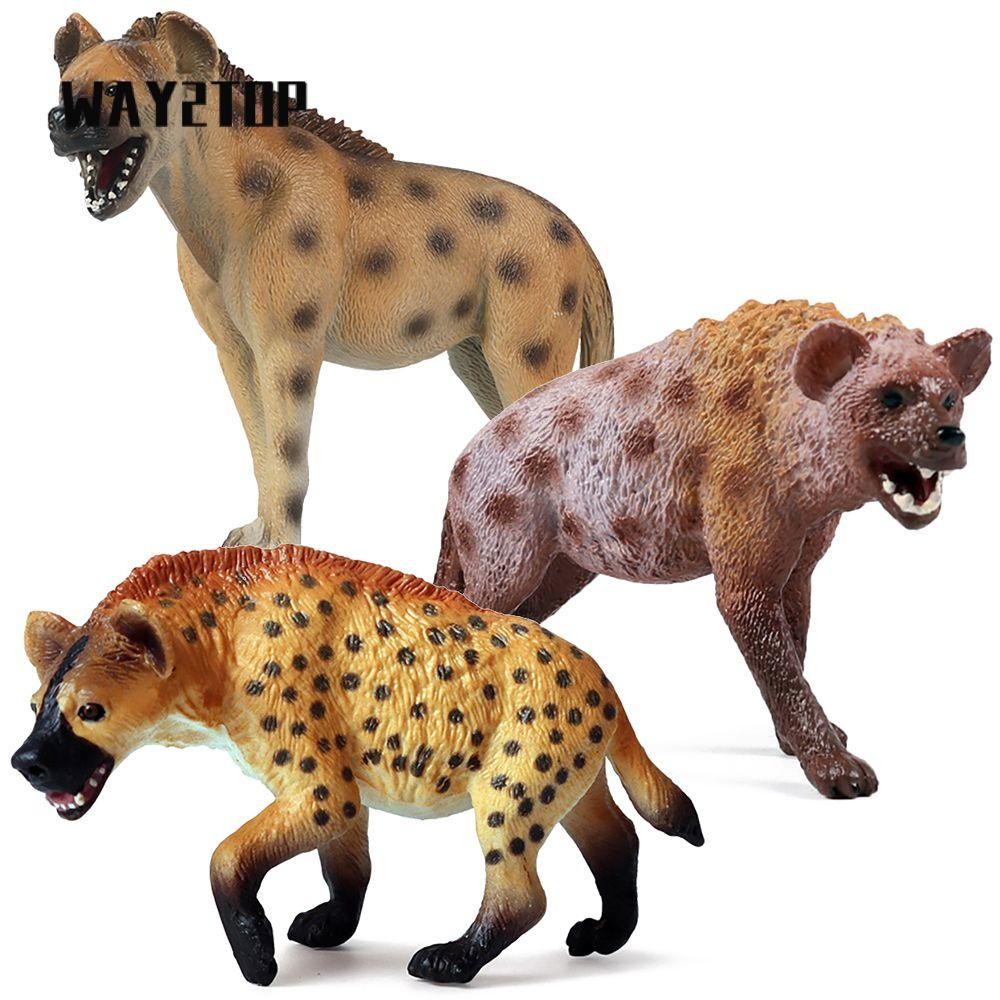 WAY2TOP Spotted Hyena Đồ chơi giáo dục mô hình Trẻ em Nhận thức động vật hoang dã sống động như thật