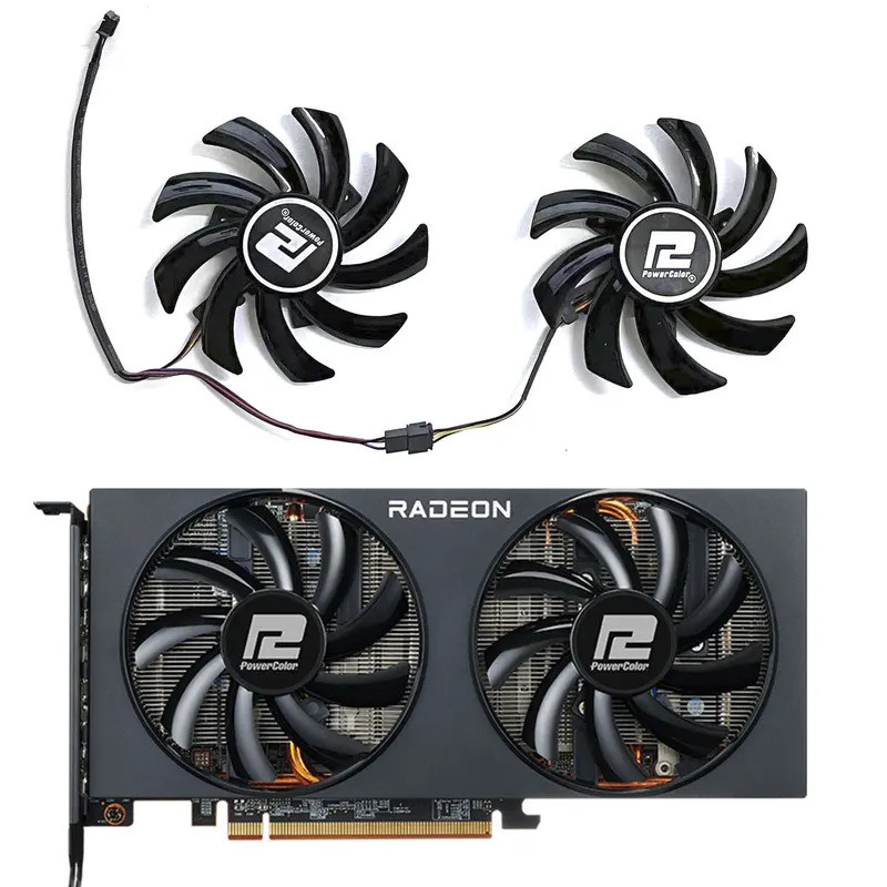 85MM 4PIN T129215Quạt GPU BU FDC10U12S9-C cho PowerPower RX 6700XT 6600 6650XT6500XT RX 5700XT 5600X