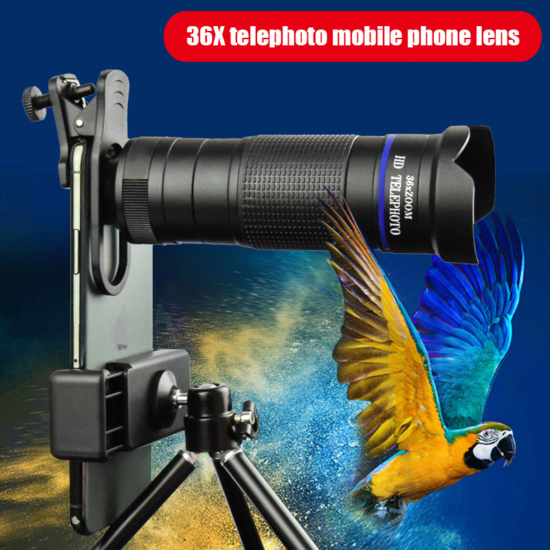 36X Telephoto 4in1 Điện Thoại Máy Ảnh Ống Kính Zoom Macro Mắt Cá Thiên Thần Rộng