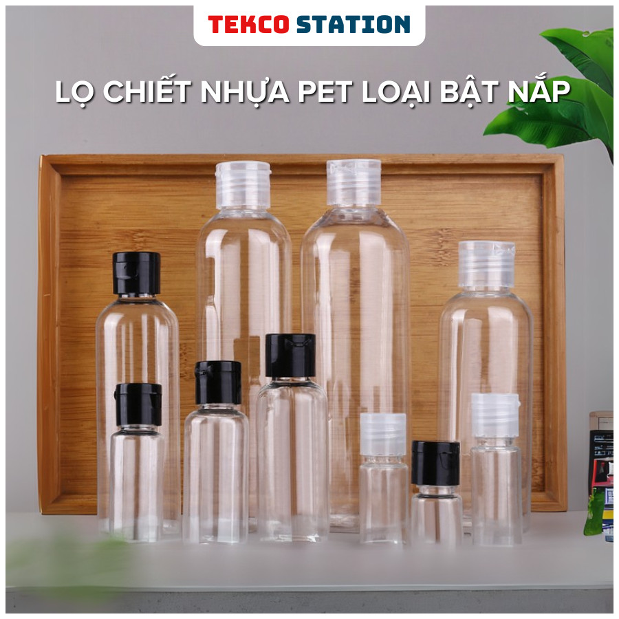 Chai Nhựa PET Chiết Mỹ Phẩm, Dung Dịch, Nước Rửa Tay - Lọ Chiết Loại Nắp Bật