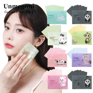  Unmegoni 100 CÁI Giấy làm đầy dầu Giấy thấm dầu trà xanh tự nhiên di động Nước hoa than tre làm sạch da mặt 
