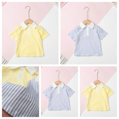 Áo thun có cổ mùa hè LITIBABY kẻ sọc size 1 đến 7 tuổi
