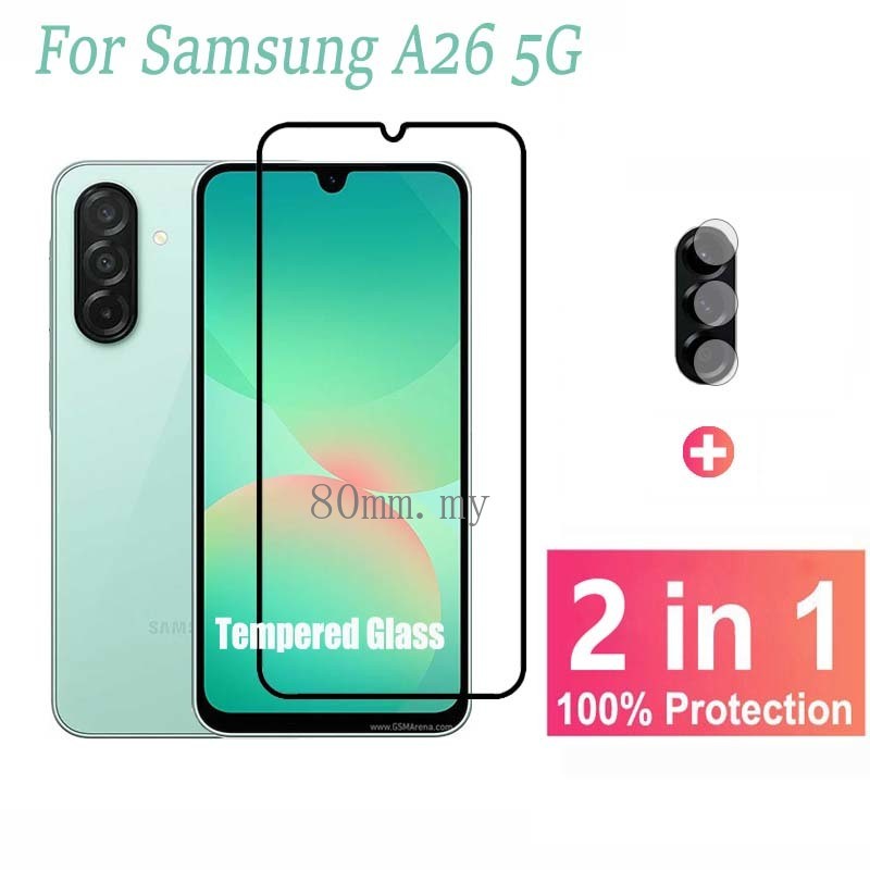 Kính cường lực bảo vệ màn hình 2 trong 1 Samsung A26 5G cho Samsung Galaxy A26 A56 A36 A55 A54 A53 A
