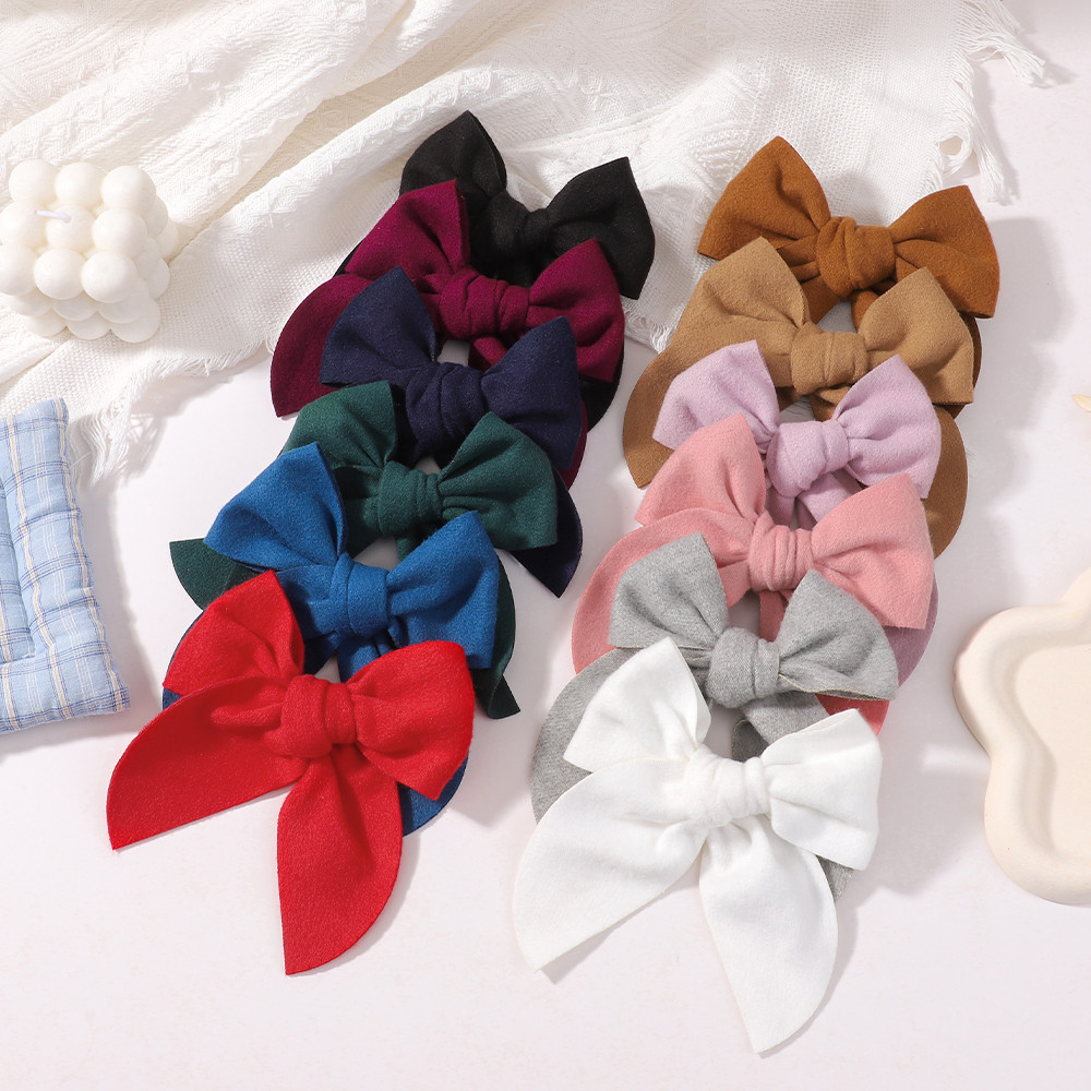 20 Chiếc 5Inch Chắc Chắn Cotton Nơ Với Kẹp Tóc An Toàn Cho Bé Gái Tóc Nơ Handmade Kẹp Tóc Mũ Trẻ Em 