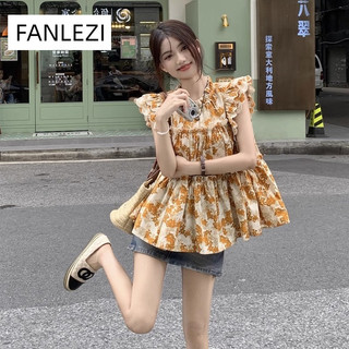 FANLEZI Áo Sơ Mi áo sơ mi nữ áo kiểu hàn quốc thông thường độc đáo Fashion Xinh  WCS24306W2 15Z240412