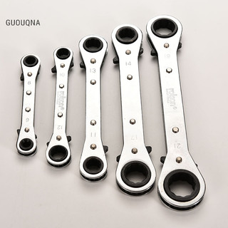 Guouqna Cờ lê kết hợp hệ mét CR-V có thể đảo ngược Cờ lê Ratchet Ratchet Ổ cắm cờ lê GUOUqna