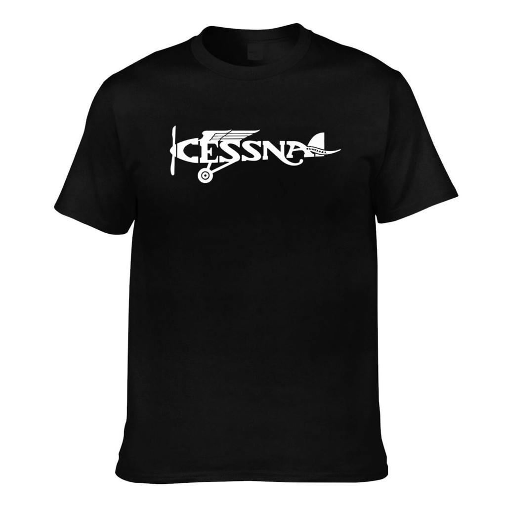 Mới nhất Cessna Aviation (2) Áo thun Cotton nam ngộ nghĩnh
