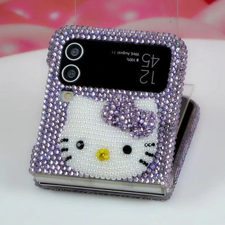 Ốp điện thoại sang trọng Full Diamond Samsung Z Flip 5 Z Flip4 3 2 Fold 5 5G Vỏ bảo vệ màn hình gấp 4 3 2 oppo
