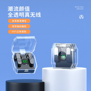 Tws Sáng Tạo Trong Suốt Sạc Màn Hình Hiển Thị Kỹ Thuật Số Bluetooth 5.3 Trong Tai Thấp Tuổi Thọ Pin Thông Minh Giảm Tiếng Ồn Vân Tay Trò Chơi Cảm Ứng Nam Nữ