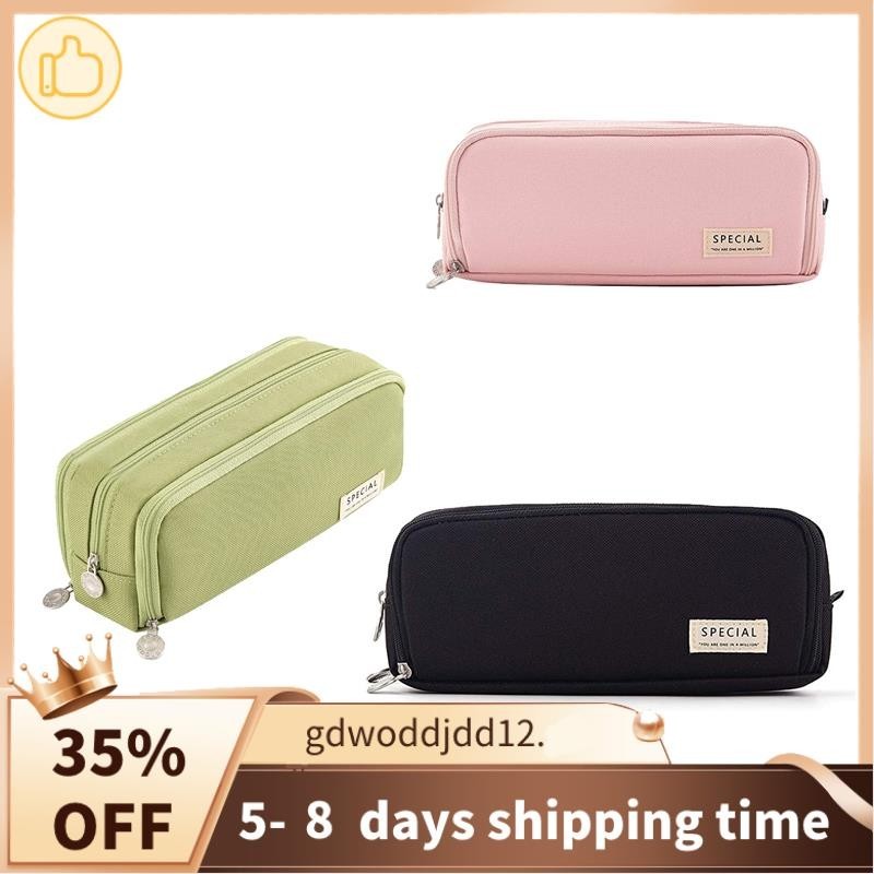 Cao Cấp ANGOO Hộp Đựng Bút 3 Ngăn Túi Đựng Bút Cho Trường Thiếu Niên Bé Gái Bé Trai Nam Nữ