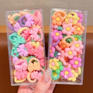 10 Chiếc Phong Cách Hàn Quốc Bé Gái Co Giãn Liền Mạch Cao Su Tóc Bé Đuôi Ngựa Bộ Dây Buộc Tóc