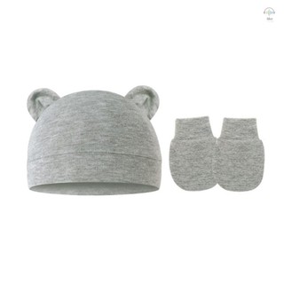 Bộ Mũ Và Găng Tay Cho Bé Sơ Sinh Mũ Cotton Màu Trơn Găng Tay Cho Bé Trai Và Bé Gái, Mũ Bệnh Viện