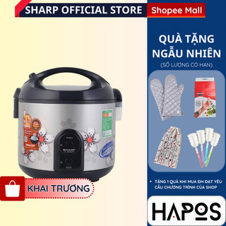 Nồi cơm điện 2.2 lít nắp gài sharp chính hãng thái lan, lòng nồi dày 1.179mm chống dính ks-r231stv - hapos official