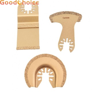3 Piece Set of Carbide Oscillating Multi Tool Saw Blades for Tiling Applications