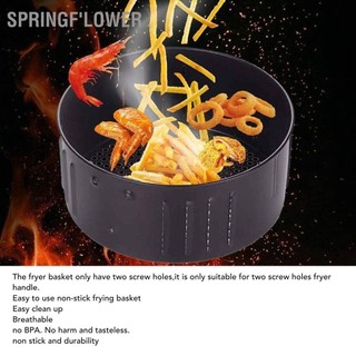 SpringF'lower Giỏ thay thế nồi chiên bằng thép không gỉ màu đen chống dính 5.5L có thể thoát dầu để nướng
